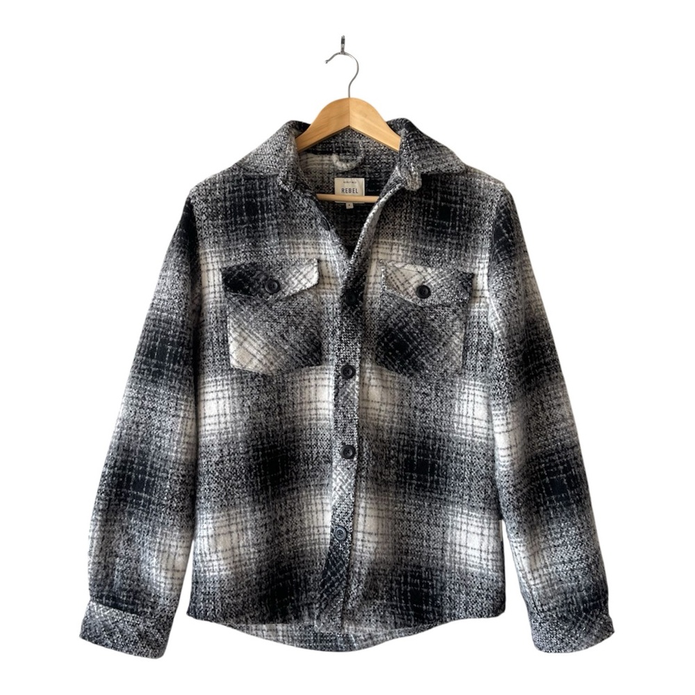 Redefined Rebel RR Alexander Shirt 100% Polyester Plaid Shirt Jacket Small